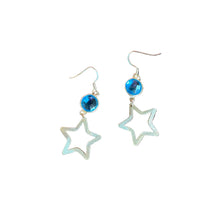 Load image into Gallery viewer, Medium Faceted Stone Gold Drop Earrings
