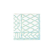 Load image into Gallery viewer, Bamboo Screen Robin&#39;s Egg Paper Linen Cocktail Napkins
