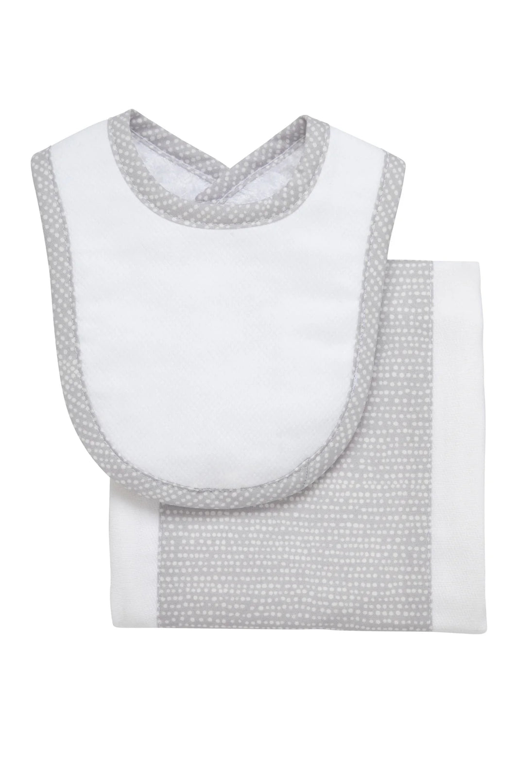 Gray Elephant Drooler Bib & Burp Set