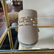 Load image into Gallery viewer, 7" 4mm GF Bead with 6mm Pearls Bead Bracelet
