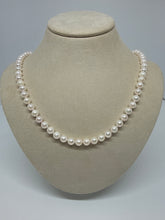 Load image into Gallery viewer, 19" 14K White Gold 6-6.5 mm Akoya Pearl Necklace with 14K White Gold Clasp
