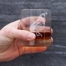Load image into Gallery viewer, Quail Whiskey Rocks Glass - 10 oz.
