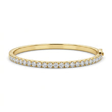 Load image into Gallery viewer, 14K Yellow Gold Diamond Bangle Bracelet, 2.05 cts
