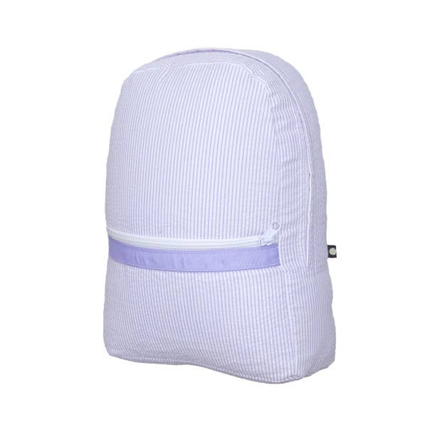 Lilac Seersucker Medium Backpack