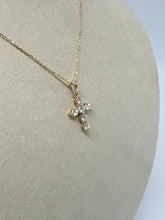 Load image into Gallery viewer, 14K Yellow Gold 0.41 ct Diamond Cross Necklace
