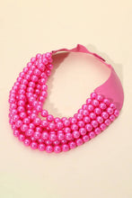 Load image into Gallery viewer, Bling Bella Chunky Pearl Beaded Layered Magnetic Necklace
