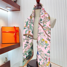 Load image into Gallery viewer, Jungle Birds Twill Silk Travel Sun Scarf
