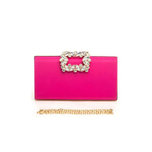 Load image into Gallery viewer, Crystal Buckle Metallic Box Clutch
