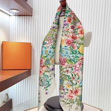 Load image into Gallery viewer, Rose Floral Satin Shawl Scarf for Women
