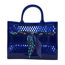 Load image into Gallery viewer, The Soleil Cutout Jelly Tote with Scarf
