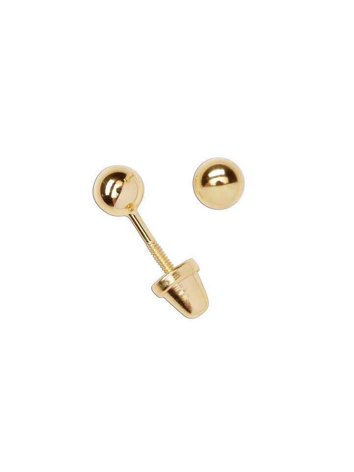 14K Gold-Plated Ball Stud Earrings