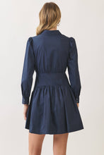 Load image into Gallery viewer, Navy Button Down Mini Dress
