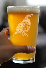 Load image into Gallery viewer, Quail Pint Glass for Beer - 16 oz.
