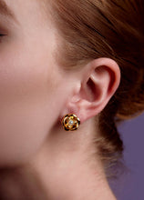 Load image into Gallery viewer, Camellia Pearl Stud Earring

