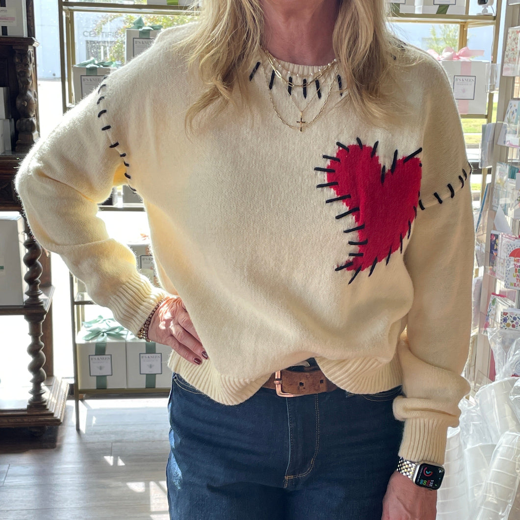 Stitch Heart Sweater