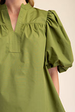 Load image into Gallery viewer, Bubble Sleeve V-Neck Stand Collar Shirt
