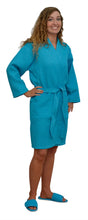 Load image into Gallery viewer, Kimono Cotton Waffle Robe, 36" One Size fits Most
