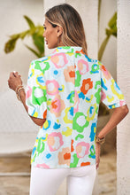 Load image into Gallery viewer, LDC Leopard Casual Short Sleeve V-Neck Blouse
