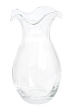 Load image into Gallery viewer, Hibiscus Vertical Glass Large Fluted Vase

