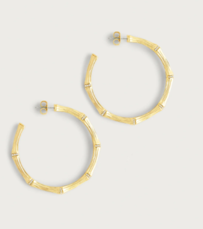 Bamboo Large Hoop Earrings