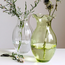 Load image into Gallery viewer, Hibiscus Vertical Glass Large Fluted Vase
