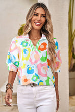 Load image into Gallery viewer, LDC Leopard Casual Short Sleeve V-Neck Blouse
