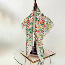 Load image into Gallery viewer, Rose Floral Satin Shawl Scarf for Women
