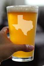 Load image into Gallery viewer, State of Texas Pint Glass for Beer - 16 oz.
