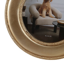 Load image into Gallery viewer, Gold Polyresin Round with Bow 4x4 in. Frame
