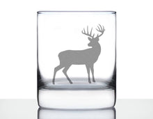 Load image into Gallery viewer, Deer Silhouette Whiskey Rocks Glass - 10 oz.

