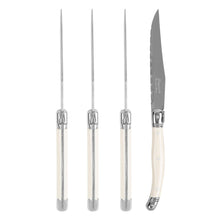 Load image into Gallery viewer, Laguiole Connoisseur 4-Piece Ivory-Colored Steak Knife Set
