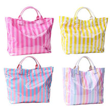 Load image into Gallery viewer, Large Striped Vinyl Tote Bags

