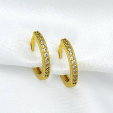 Load image into Gallery viewer, CZ Huggie Hoop Earrings
