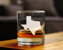 Load image into Gallery viewer, State of Texas Whiskey Rocks Glass - 10 oz.
