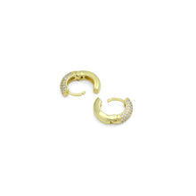 Load image into Gallery viewer, CZ Donut Hoop Earring
