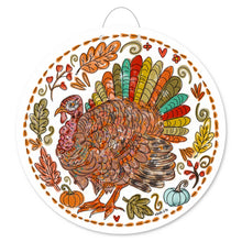 Load image into Gallery viewer, Colorful Feather Turkey "Mr. Feathersworth" Door Hanger
