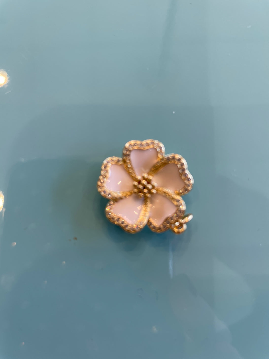 White Hibiscus Flower Charm