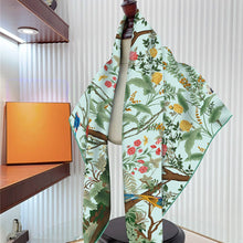 Load image into Gallery viewer, Jungle Birds Twill Silk Travel Sun Scarf
