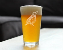 Load image into Gallery viewer, Quail Pint Glass for Beer - 16 oz.
