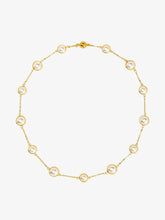Load image into Gallery viewer, Half Pearl and Chain Magnet Short Necklace
