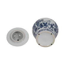 Load image into Gallery viewer, Blue Ceramic Blossoms Temple Decorative Jar -15 inches

