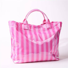 Load image into Gallery viewer, Large Striped Vinyl Tote Bags
