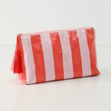 Load image into Gallery viewer, Travel Stripe Cosmetic Makeup Pouch Bag
