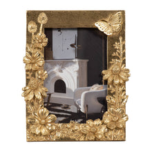 Load image into Gallery viewer, Gold Resin Boho Spring Time Photo Frame, 4x6 inches
