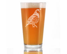 Load image into Gallery viewer, Quail Pint Glass for Beer - 16 oz.
