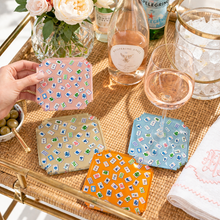 Load image into Gallery viewer, Boxed Acrylic Coaster Set of 4, Preppy Mahjong
