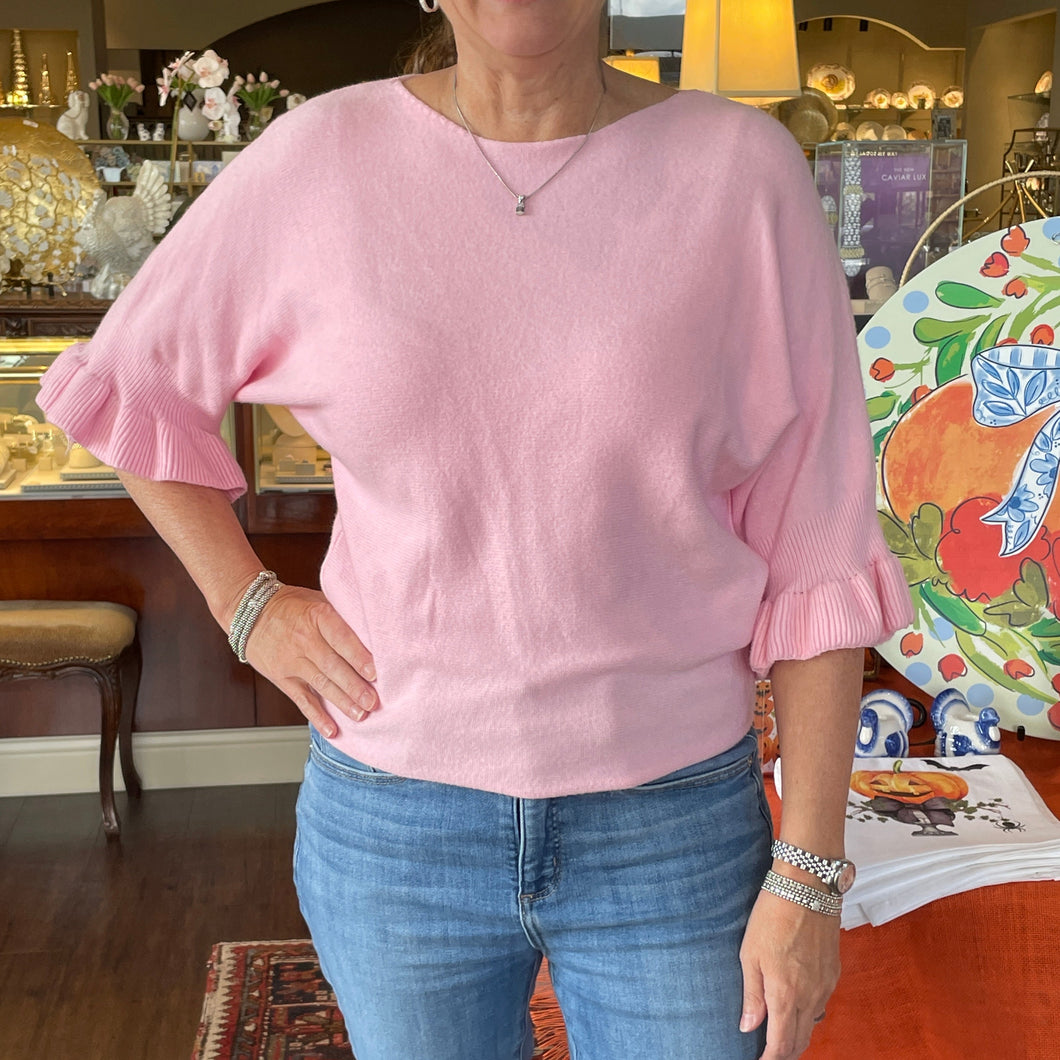 Frou Ruffle Sleeve Sweater