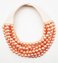 Load image into Gallery viewer, Bling Bella Chunky Pearl Beaded Layered Magnetic Necklace
