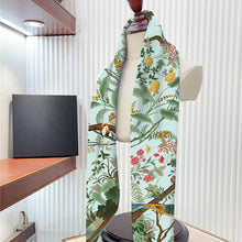 Load image into Gallery viewer, Jungle Birds Twill Silk Travel Sun Scarf
