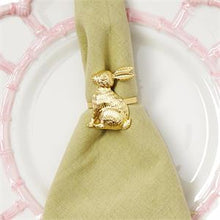 Load image into Gallery viewer, Golden Bunny Napkin Rings
